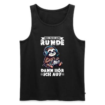 Just one more round then I'll stop sloth - Men's Premium Organic Tank Top - black - Front - Michal (187cm)