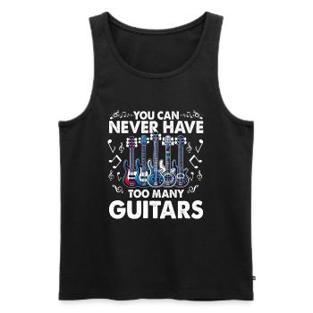 Bassiste, Guitariste, Guitare électrique - Débardeur bio Premium Homme - noir - Devant - Michal (187cm)