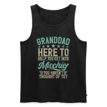 Grandad Großvater Opa Pops Großelternteil - Männer Premium Bio Tank Top - Schwarz - Vorne - Michal (187cm)