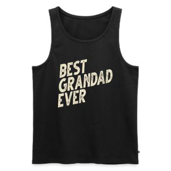 Grandad Großvater Opa Pops Großelternteil - Männer Premium Bio Tank Top - Schwarz - Vorne - Michal (187cm)