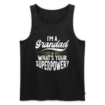 Grandad Großvater Opa Pops Großelternteil - Männer Premium Bio Tank Top - Schwarz - Vorne - Michal (187cm)