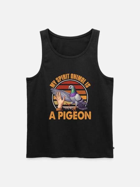 Pigeon Lovers Pigeons Bird Lovers - Men's Premium Organic Tank Top - black