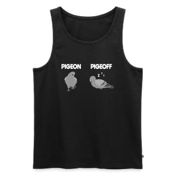 Amateurs de pigeons Pigeons Amoureux des oiseaux - Débardeur bio Premium Homme - noir - Devant - Michal (187cm)