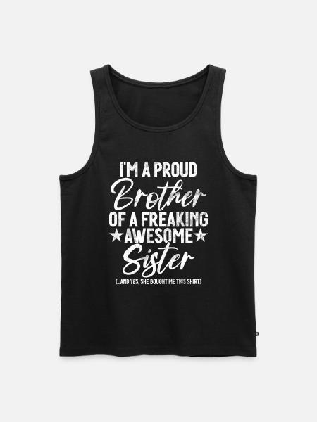 Sister Brother Matching Siblings Twins - Men's Premium Organic Tank Top - black