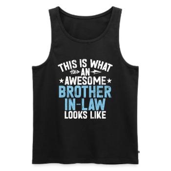 Sister Brother Matching Siblings Twins - Men's Premium Organic Tank Top - black - Front - Michal (187cm)
