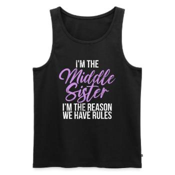Sister Brother Matching Siblings Twins - Men's Premium Organic Tank Top - black - Front - Michal (187cm)