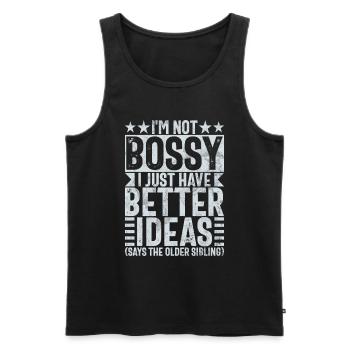 Sister Brother Matching Siblings Twins - Men's Premium Organic Tank Top - black - Front - Michal (187cm)