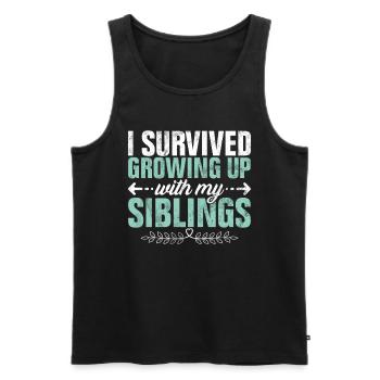 Sister Brother Matching Siblings Twins - Men's Premium Organic Tank Top - black - Front - Michal (187cm)