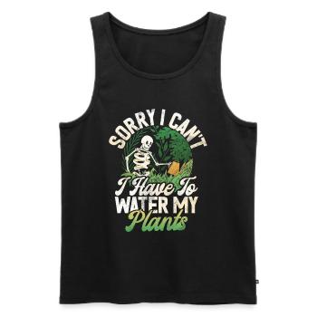 Gartenpflanzen Gärtner Gartenliebhaber Pflanzung - Männer Premium Bio Tank Top - Schwarz - Vorne - Michal (187cm)