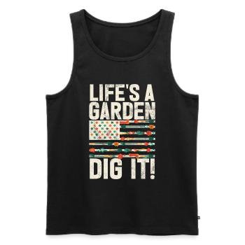 Gartenpflanzen Gärtner Gartenliebhaber Pflanzung - Männer Premium Bio Tank Top - Schwarz - Vorne - Michal (187cm)