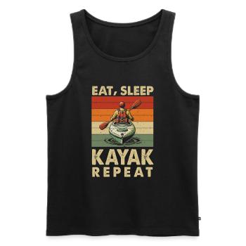 Kayak -Kayak -Paddle Lovers Kayak Adventure - Men's Premium Organic Tank Top - black - Front - Michal (187cm)