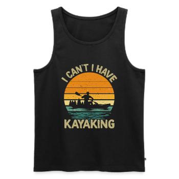 Kayak -Kayak -Paddle Lovers Kayak Adventure - Men's Premium Organic Tank Top - black - Front - Michal (187cm)