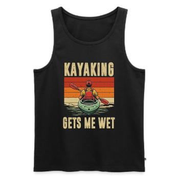 Kayak -Kayak -Paddle Lovers Kayak Adventure - Men's Premium Organic Tank Top - black - Front - Michal (187cm)