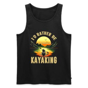 Kayak -Kayak -Paddle Lovers Kayak Adventure - Men's Premium Organic Tank Top - black - Front - Michal (187cm)