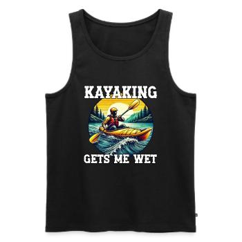 Kayak -Kayak -Paddle Lovers Kayak Adventure - Men's Premium Organic Tank Top - black - Front - Michal (187cm)
