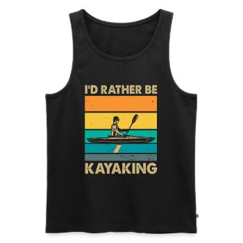 Kayak -Kayak -Paddle Lovers Kayak Adventure - Men's Premium Organic Tank Top - black - Front - Michal (187cm)