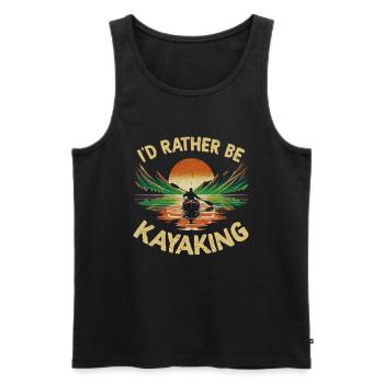 Kayak -Kayak -Paddle Lovers Kayak Adventure - Men's Premium Organic Tank Top - black - Front - Michal (187cm)