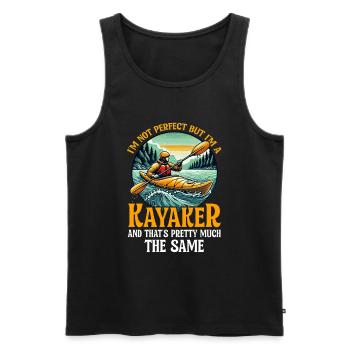 Kayak -Kayak -Paddle Lovers Kayak Adventure - Men's Premium Organic Tank Top - black - Front - Michal (187cm)