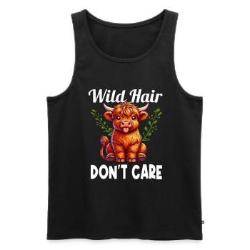 Scottish Highland Cow Scotland Farm - Men's Premium Organic Tank Top - black - Front - AI Model Male 178 light (178cm)