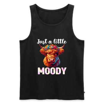 Scottish Highland Cow Scotland Farm - Men's Premium Organic Tank Top - black - Front - AI Model Male 178 light (178cm)