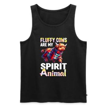 Scottish Highland Cow Scotland Farm - Men's Premium Organic Tank Top - black - Front - AI Model Male 178 light (178cm)