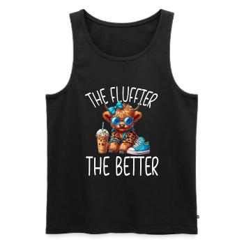 Scottish Highland Cow Scotland Farm - Men's Premium Organic Tank Top - black - Front - AI Model Male 178 light (178cm)