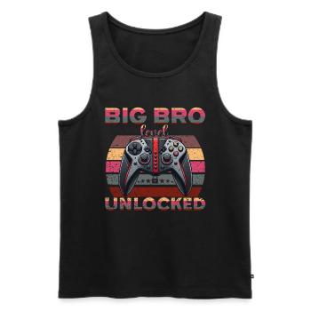 Level Bis Big Brother Console Gamer Elder - Männer Premium Bio Tank Top - Schwarz - Vorne - AI Model Male 178 light (178cm)