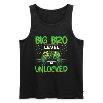 Level Bis Big Brother Console Gamer Elder - Männer Premium Bio Tank Top - Schwarz - Vorne - AI Model Male 178 light (178cm)