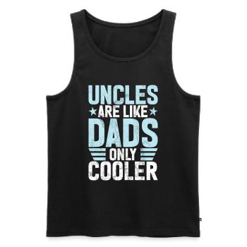Meilleur oncle fier oncle citation humour - Débardeur bio Premium Homme - noir - Devant - AI Model Male 178 light (178cm)