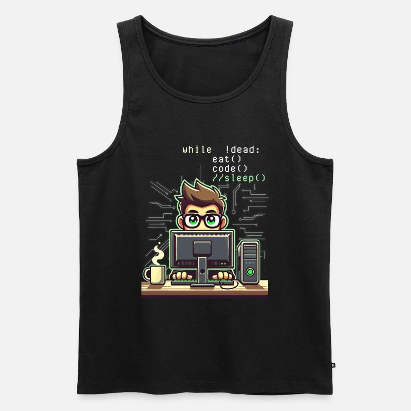 Programmierer Computercodierungssoftwareentwickler - Männer Premium Bio Tank Top - Schwarz