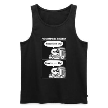 Programmierer Computercodierungssoftwareentwickler - Männer Premium Bio Tank Top - Schwarz - Vorne - AI Model Male 178 light (178cm)