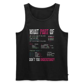 Programmierer Computercodierungssoftwareentwickler - Männer Premium Bio Tank Top - Schwarz - Vorne - AI Model Male 178 light (178cm)