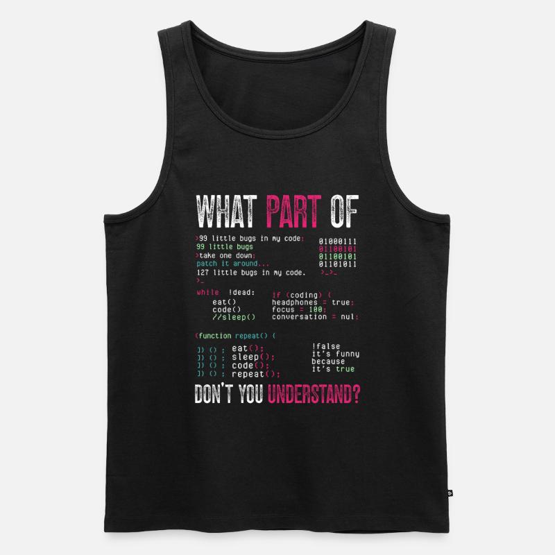 Programmierer Computercodierungssoftwareentwickler - Männer Premium Bio Tank Top - Schwarz