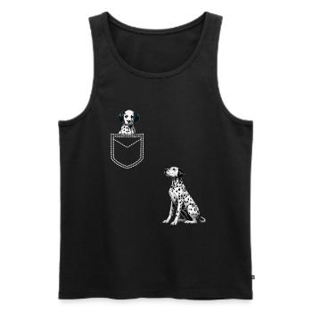 Dalmatiner Hunde Liebhaber Hundebesitzer - Männer Premium Bio Tank Top - Schwarz - Vorne - Michal (187cm)