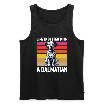 Dalmatiner Hunde Liebhaber Hundebesitzer - Männer Premium Bio Tank Top - Schwarz - Vorne - Michal (187cm)