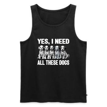 Dalmatiner Hunde Liebhaber Hundebesitzer - Männer Premium Bio Tank Top - Schwarz - Vorne - Michal (187cm)