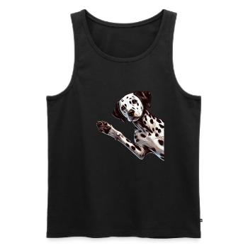 Dalmatiner Hunde Liebhaber Hundebesitzer - Männer Premium Bio Tank Top - Schwarz - Vorne - Michal (187cm)