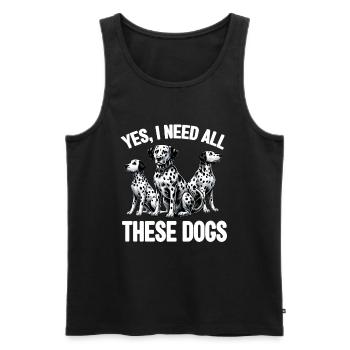 Dalmatiner Hunde Liebhaber Hundebesitzer - Männer Premium Bio Tank Top - Schwarz - Vorne - Michal (187cm)