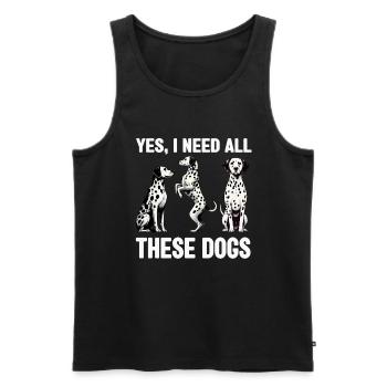 Dalmatiner Hunde Liebhaber Hundebesitzer - Männer Premium Bio Tank Top - Schwarz - Vorne - Michal (187cm)