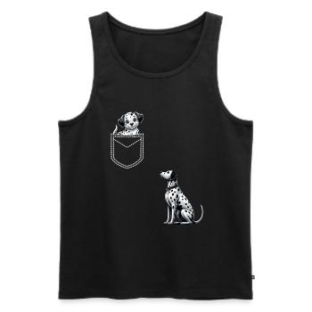 Dalmatiner Hunde Liebhaber Hundebesitzer - Männer Premium Bio Tank Top - Schwarz - Vorne - Michal (187cm)