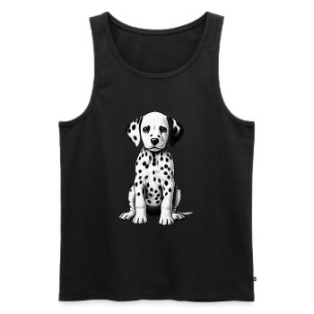 Dalmatiner Hunde Liebhaber Hundebesitzer - Männer Premium Bio Tank Top - Schwarz - Vorne - Michal (187cm)