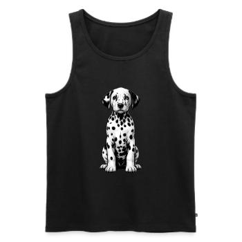 Dalmatiner Hunde Liebhaber Hundebesitzer - Männer Premium Bio Tank Top - Schwarz - Vorne - Michal (187cm)