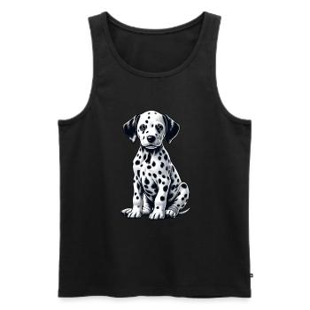 Dalmatiner Hunde Liebhaber Hundebesitzer - Männer Premium Bio Tank Top - Schwarz - Vorne - Michal (187cm)