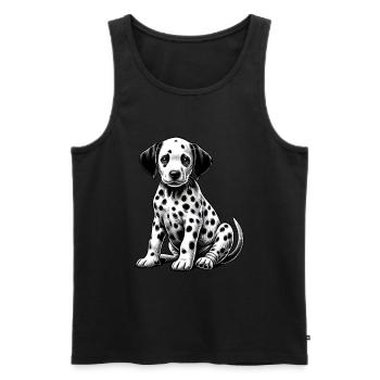 Dalmatiner Hunde Liebhaber Hundebesitzer - Männer Premium Bio Tank Top - Schwarz - Vorne - Michal (187cm)