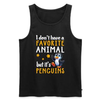 Penguine Vogelliebhaber Penguin -Enthusiast - Männer Premium Bio Tank Top - Schwarz - Vorne - AI Model Male 178 light (178cm)