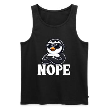 Penguins Bird Lover Penguin Enthusiast - Men's Premium Organic Tank Top - black - Front - AI Model Male 178 light (178cm)