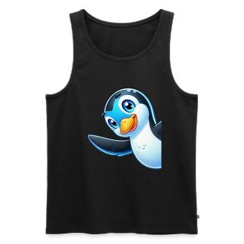 Penguine Vogelliebhaber Penguin -Enthusiast - Männer Premium Bio Tank Top - Schwarz - Vorne - AI Model Male 178 light (178cm)