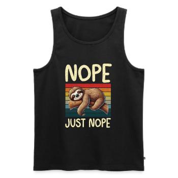 Sloths, Animal Lover, Sloth Lover, Lazy Sloth - Men's Premium Organic Tank Top - black - Front - AI Model Male 178 light (178cm)