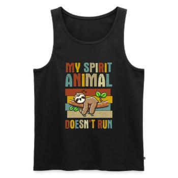 Sloths, Animal Lover, Sloth Lover, Lazy Sloth - Men's Premium Organic Tank Top - black - Front - AI Model Male 178 light (178cm)