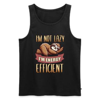 Sloths, Animal Lover, Sloth Lover, Lazy Sloth - Men's Premium Organic Tank Top - black - Front - AI Model Male 178 light (178cm)